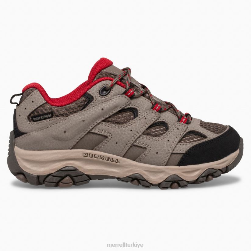 Merrell moab 3 düşük bağcıklı su geçirmez spor ayakkabı (mk265705) 6JH2Z61478 kaya kırmızısı