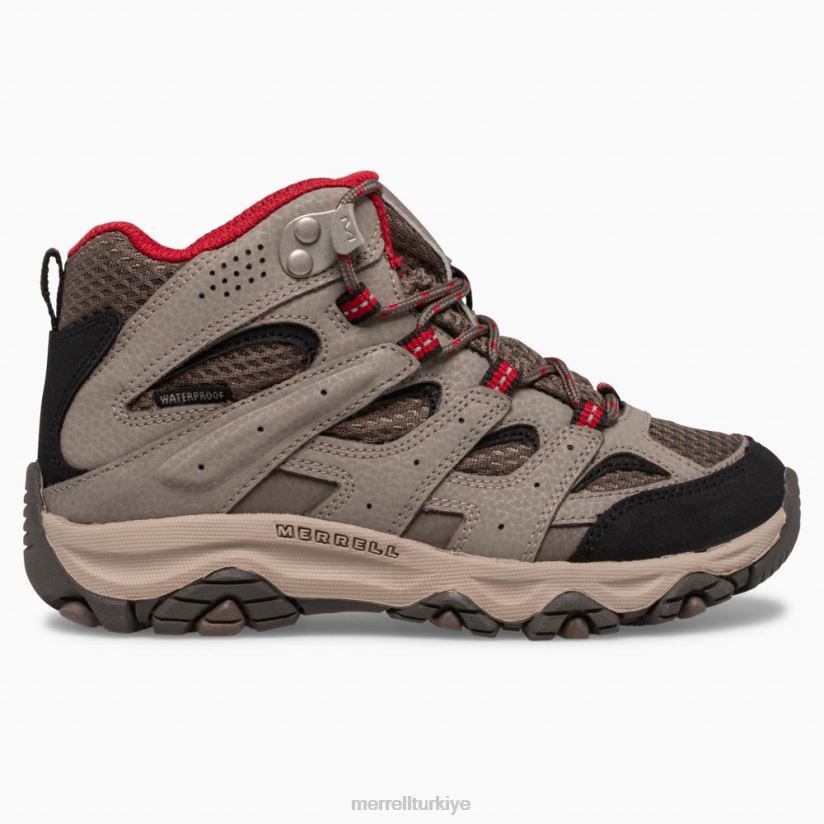 Merrell moab 3 orta su geçirmez bot (mk265701) 6JH2Z61430 kaya/kırmızı