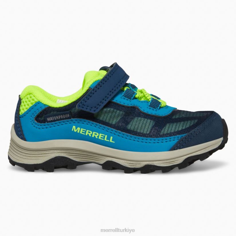 Merrell moab hızı düşük klima jr. su geçirmez spor ayakkabı (ml267122) 6JH2Z61368 donanma / merhaba viz