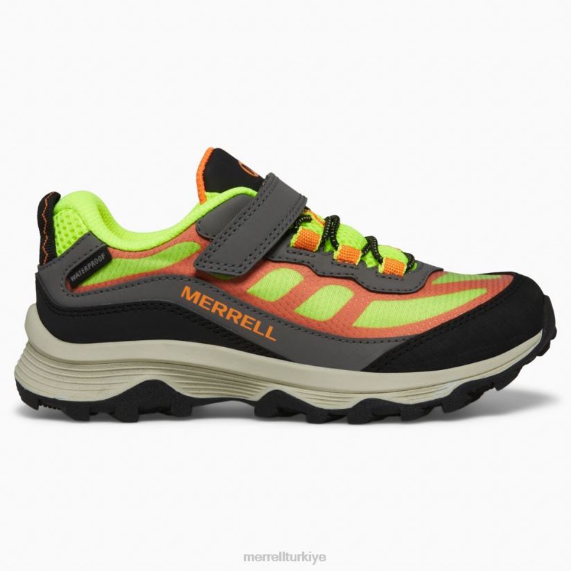 Merrell moab hızı düşük klima su geçirmez (mk266774) 6JH2Z61366 gri/Merhaba Viz/turuncu