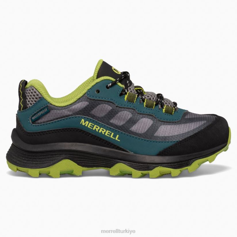 Merrell moab hızı düşük su geçirmez (mk266264) 6JH2Z61370 koyu yeşil/siyah