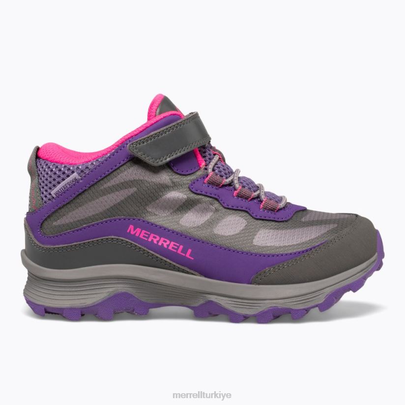 Merrell moab speed mid klima su geçirmez (mk165209) 6JH2Z61387 gri/pembe/mor