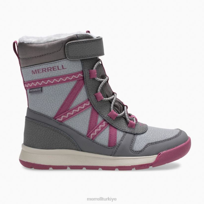 Merrell snow crush 2.0 su geçirmez çizme (mk163129k) 6JH2Z61506 gri/berry