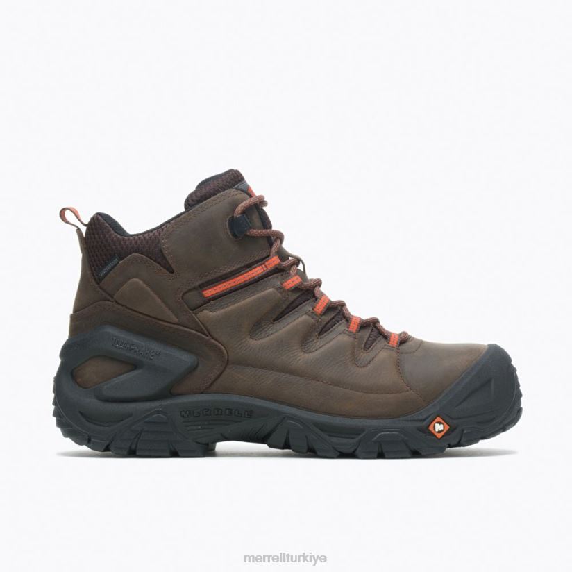 Merrell Strongfield Deri 6'' Su Geçirmez Kompakt Burunlu İş Botu (j099341) 6JH2Z6716 espresso