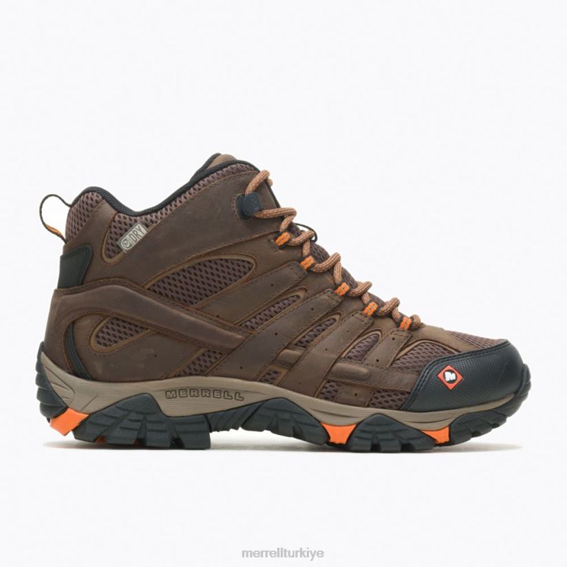 Merrell moab vertex mid su geçirmez sr iş botu geniş genişlik (j31239w) 6JH2Z6389 kil