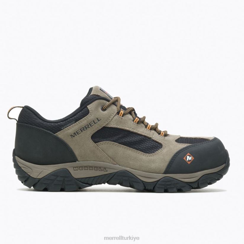 Merrell moab başlangıçlı su geçirmez kompakt burunlu iş ayakkabısı (j099505) 6JH2Z6385 ceviz