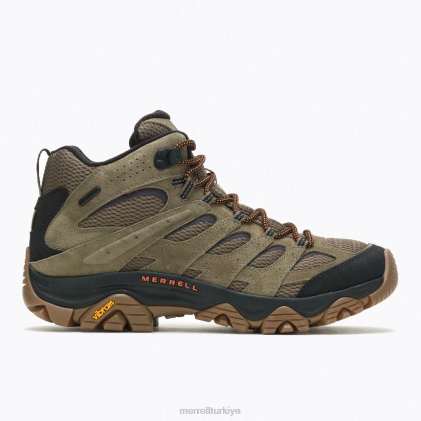 Merrell moab 3 orta su geçirmez geniş genişlik (j036549w) 6JH2Z6218 zeytin/sakız