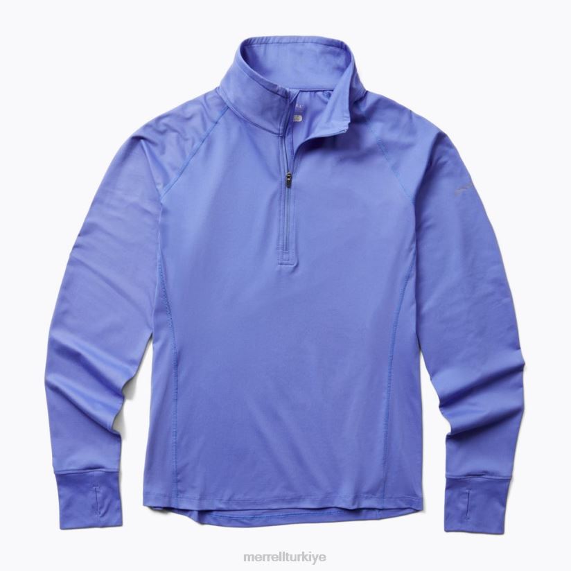 Merrell arazi koşusu 1/4 zip (jwf26557-423) 6JH2Z61127 Baja mavisi