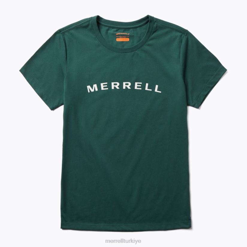 Merrell yazılı kısa kollu tişört (jws26368-325) 6JH2Z61299 deniz yosunu