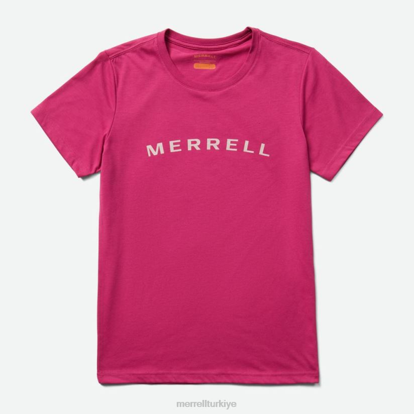 Merrell yazılı kısa kollu tişört (jws26368-625) 6JH2Z61300 kaktüs çiçeği